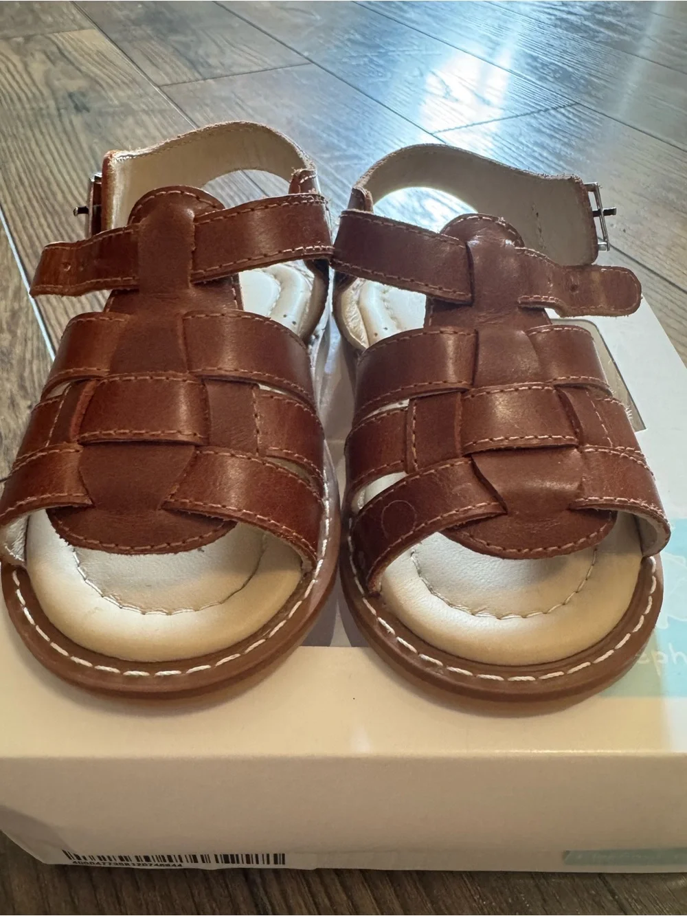 Elephantito Brown Leather Fisherman Sandals